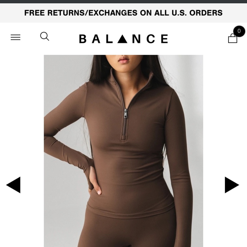 balance quarter zip jacket